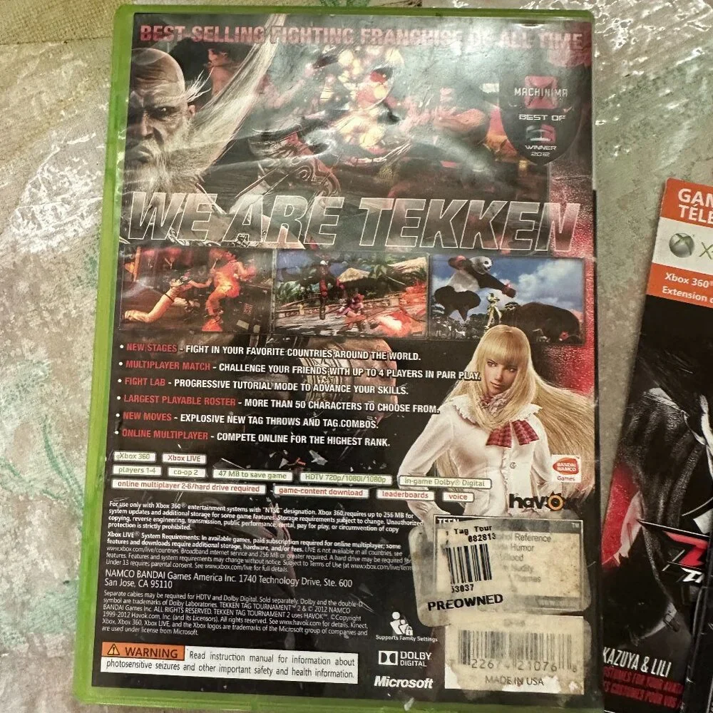 Tekken Tag Tournament 2 (Microsoft Xbox 360, 2012) & Hyrule Warriors (Wii U, 201